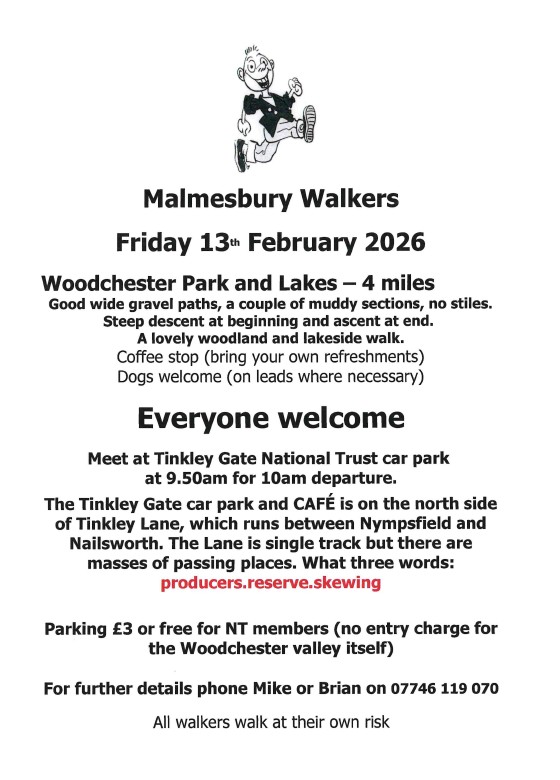 Malmesbury Walkers - Woodchester Park & Lakes - 4 Miles